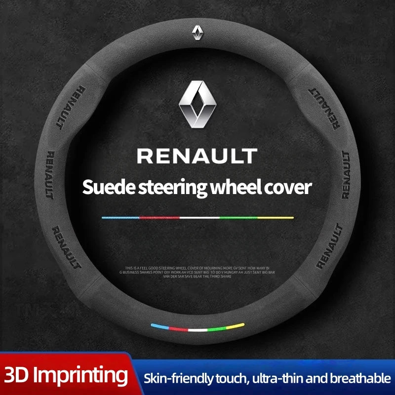 Car Steering Wheel Cover for Renault Megane RS Vision Z Scenic Clio Laguna 2 3 4 5 Kangoo Fluence Megane Trafic Talisman Twingo - Belvar