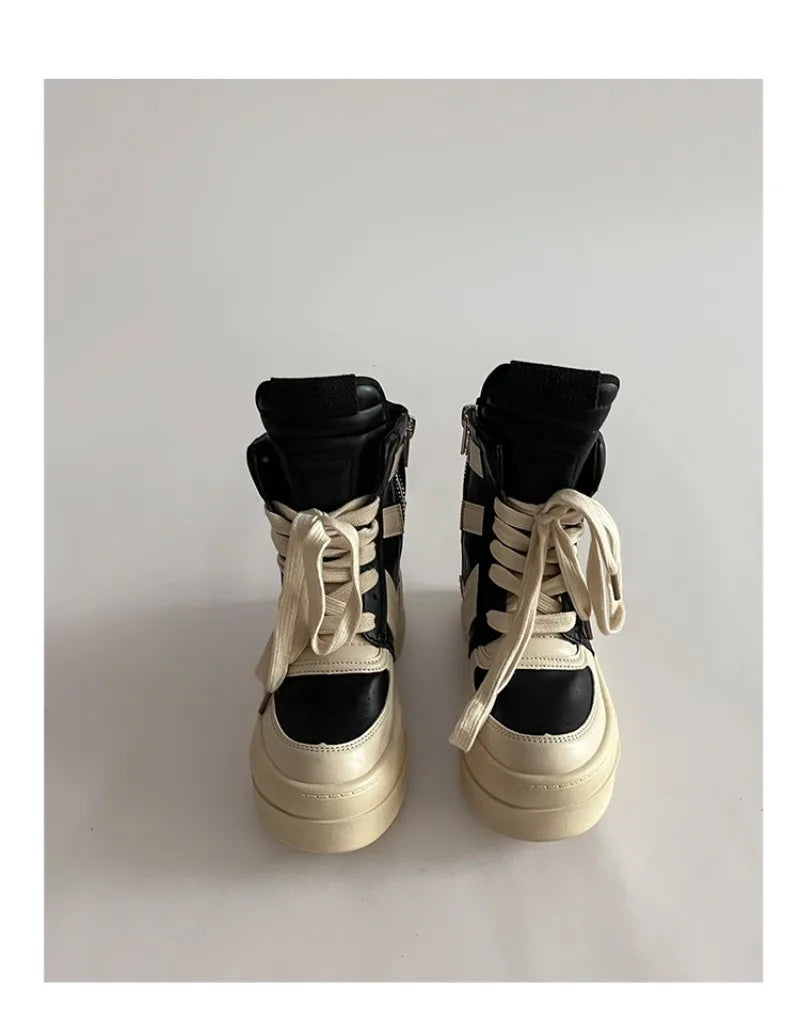 Shoes for Women Women's Ankle Boots Trendy Retro High-top Women's Shoes Fashion Casual Chunky Platform Luxury Designer Sneakers - Belvar