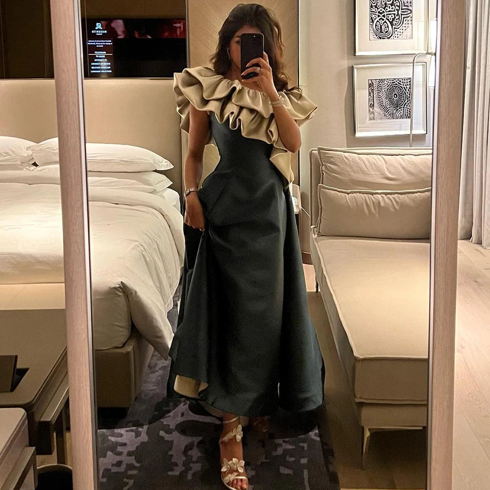 Sharon Said Burgundy Dubai Evening Dresses for Women Wedding Party 2025 Saudi Arabia Midi Short Formal Gowns SF057 Customized