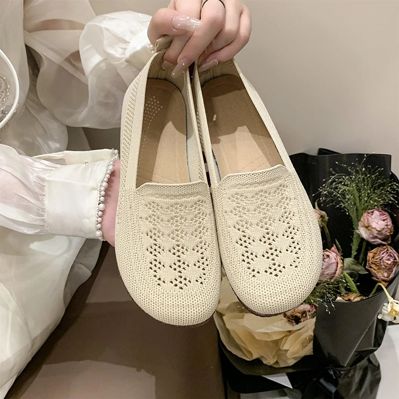 shoes woman 2025 shoes woman 2025 women's sneakers free shippiing shoes Summer breathable knitted casual shoes