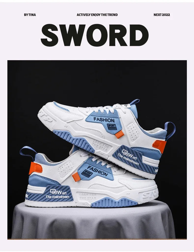 2025 Summer Fashionable Board Shoes Casual Sports Youth Thick Soled Walking Fashion Shoes Height Increasing Men's White Shoes - Belvar