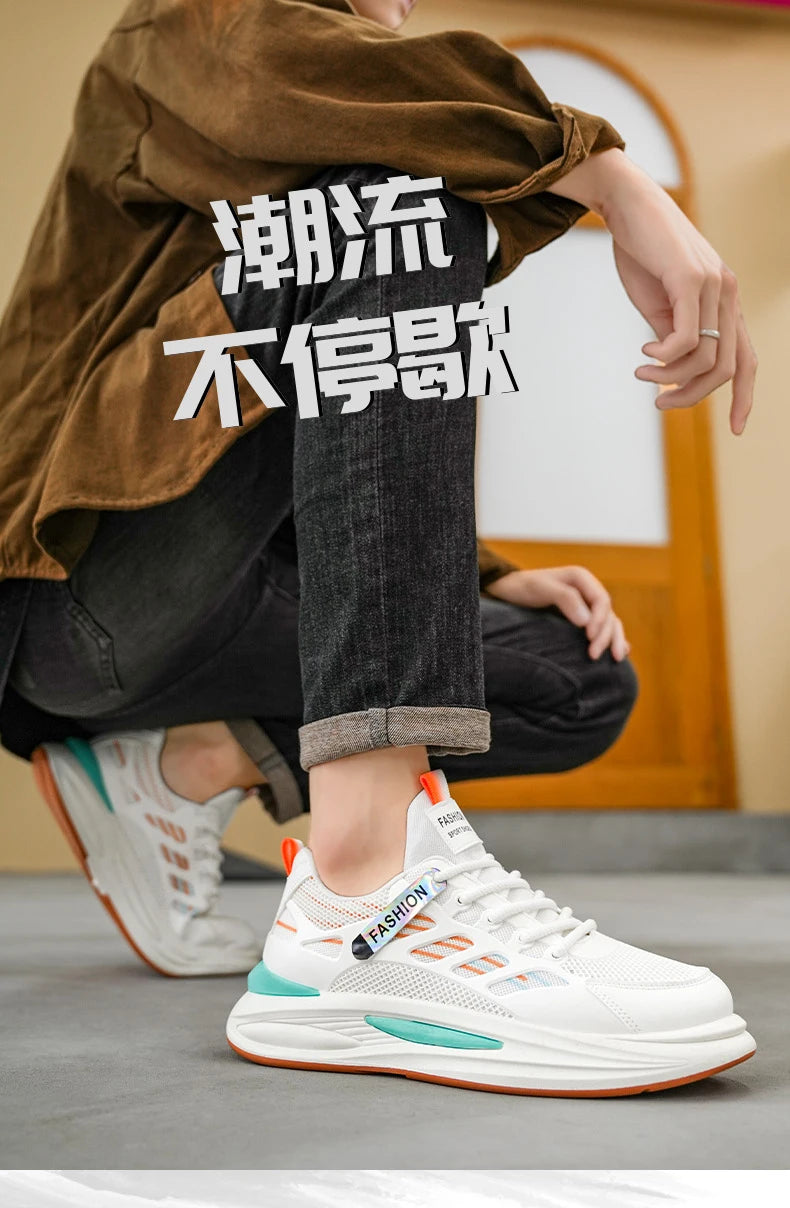 Shoes Men's 2025 Autumn New Lightweight Non-slip Fashion Trend All-match Casual Soft Bottom Shock Absorption Running Sports - Belvar