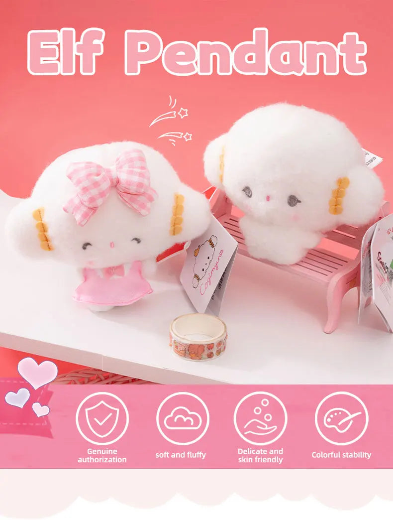 14CM Sanrio Pendant Kuromi Melody KT Cogimyun Cinnamoroll Pochacco Backpack Cute Decoration Holiday Gifts for Boys and Girls