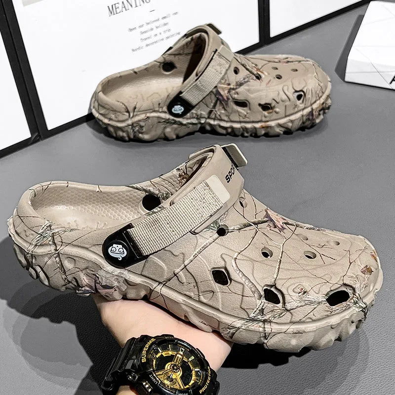 2025Men Slippers High Quality Classic Outdoor Anti-Slip Garden Shoes Lightweight Fashion Casual Sandals Sandals for Men Platform - Belvar