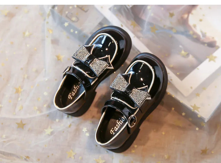 Kids Casual Shoes Children‘s Leather Shoes for Toddlers Girls Party Flats Kids Loafers Bowtie Shoes for Kids Girls Lolita Shoes - Belvar