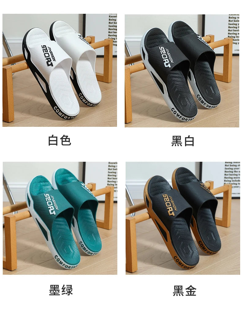 Slippers for men can be worn externally in summer. Trendy bathroom, bathroom, non-skid home, indoor, and home sandals for men - Belvar