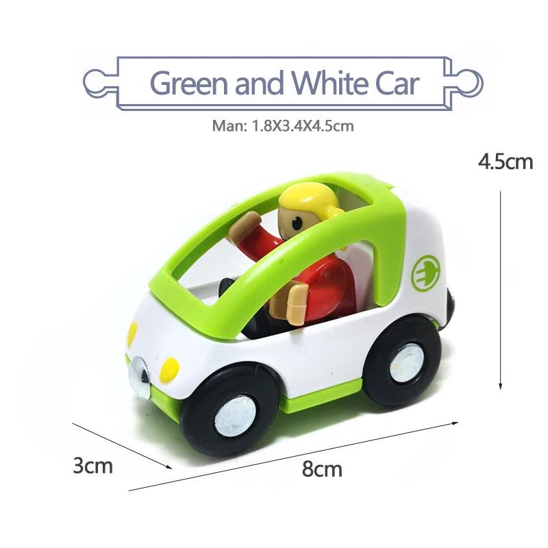 Variety Of Optional Track Magnetic Cars Multi-Purpose Vehicles Compatible Brand Wooden Scene Track Car Toys Children's Gifts W09