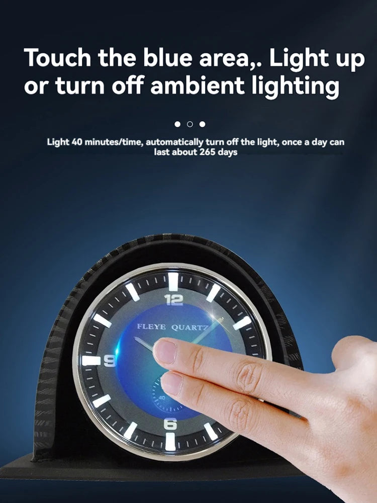 Universality Ambient lighting Car Interior Alarm Car Clock Car Dashboard Clock Car Watch Car Accessories Advanced Creative Clock