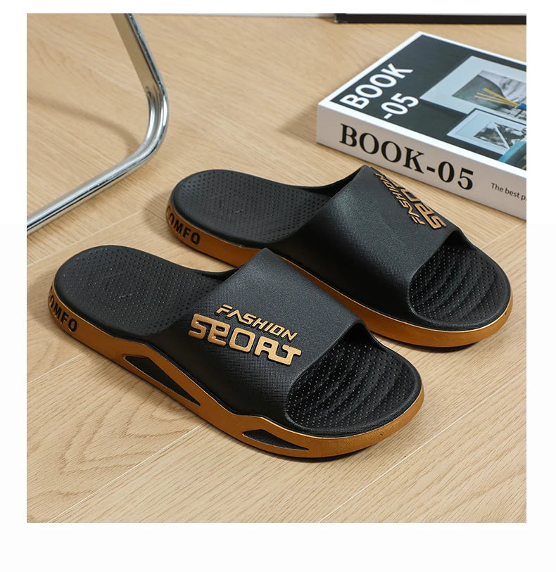 Slippers for men can be worn externally in summer. Trendy bathroom, bathroom, non-skid home, indoor, and home sandals for men - Belvar