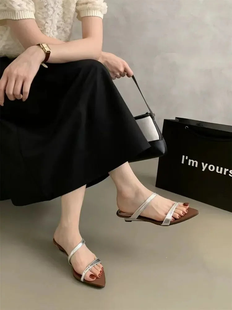 Women Slippers Designer Heeled Sandals Fashion Woman Shoes 2025 Summer New Slides Elegant Flip Flops Beach Sandalias De Mujer - Belvar