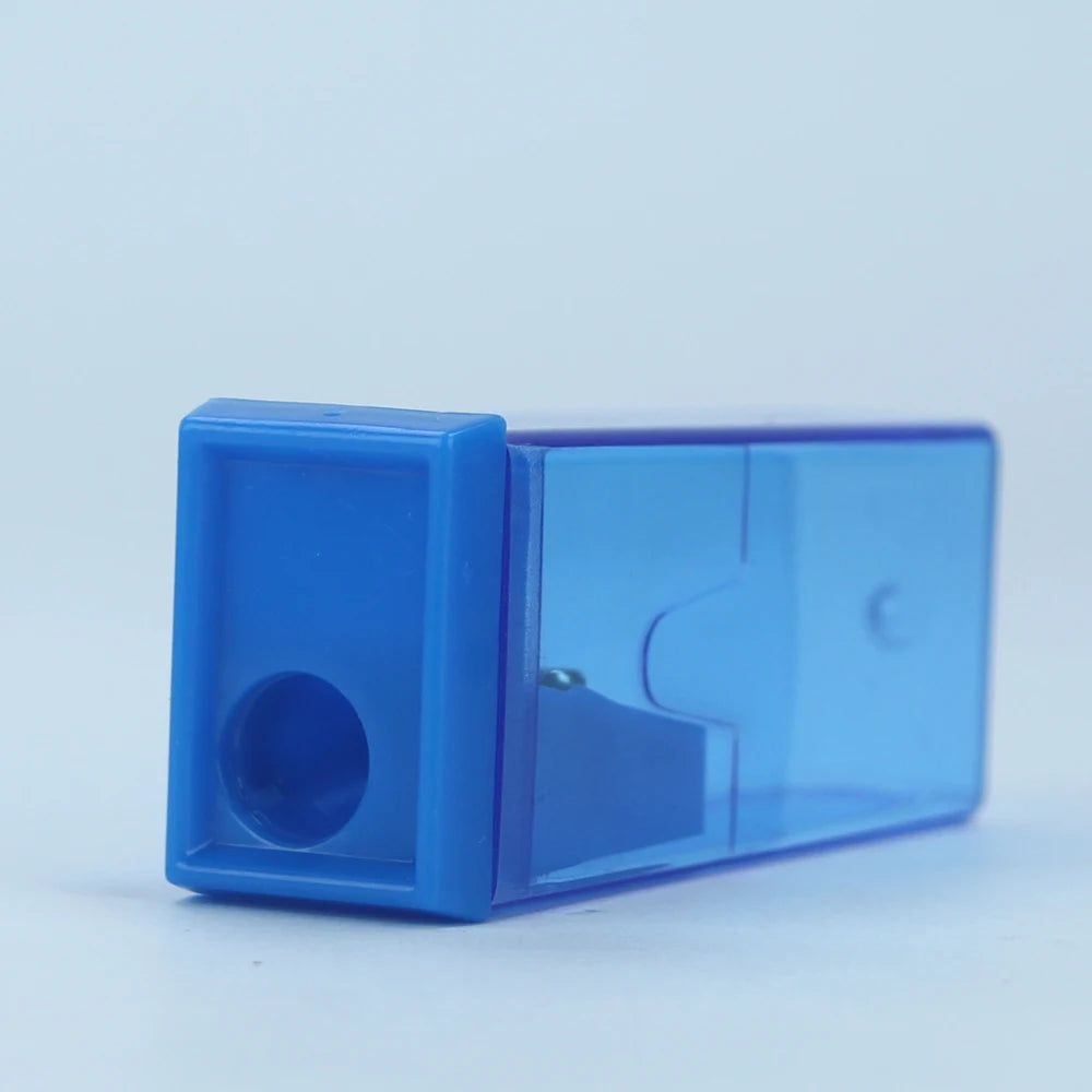 Rectangle 4 Colors Pencil Sharpener Transparent Smart Sharpers Long Service Life For Office 557