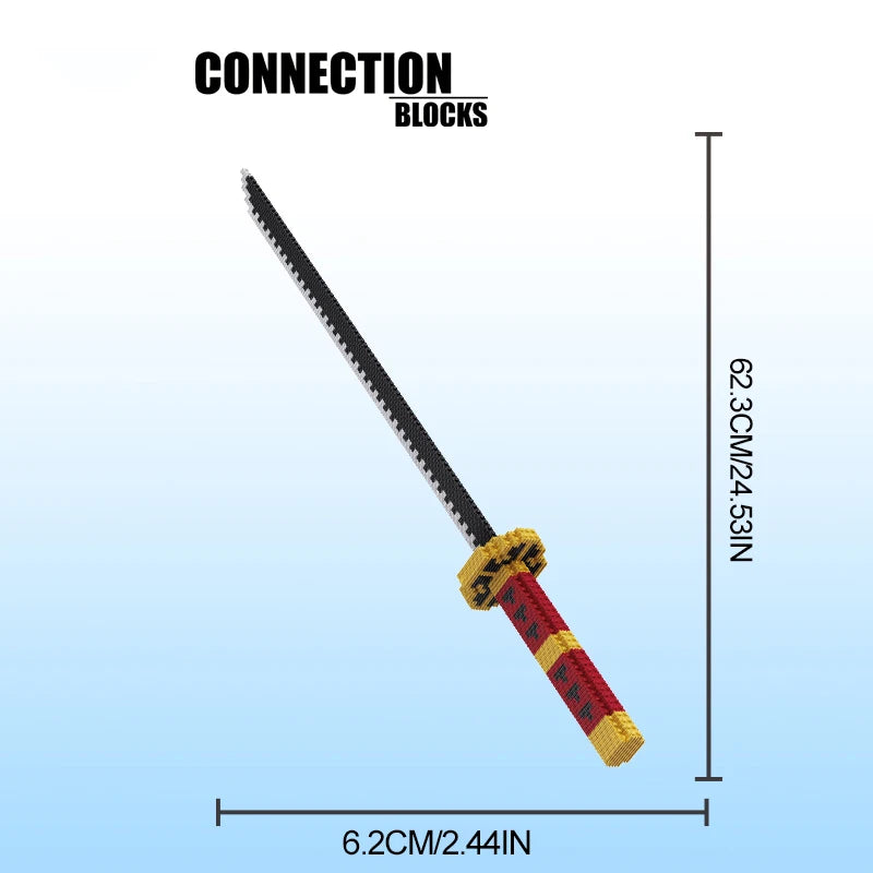 Samurai Sword Building Blocks Ninja Blade Katana Japanese Anime Butterfly Nichirin Knife Bricks Children Toys for Adult