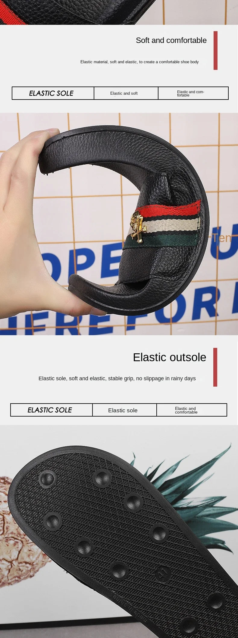 Fashion Brand Slippers for Men Ultra Soft Slides Non-slip Wear-resistant Sandals Men Casual Summer Indoor Outdoor Slippers - Belvar