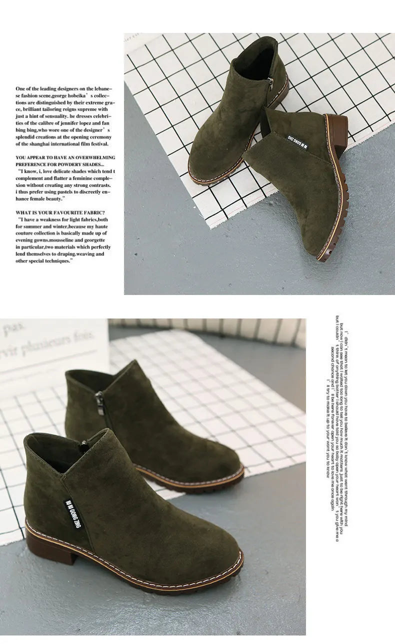 Shoes Women 2022 Fashion Thick Sole Ankle Boots Comfortable Plus Size Snow Boots for Women Female Platform Boots Botas De Mujer - Belvar