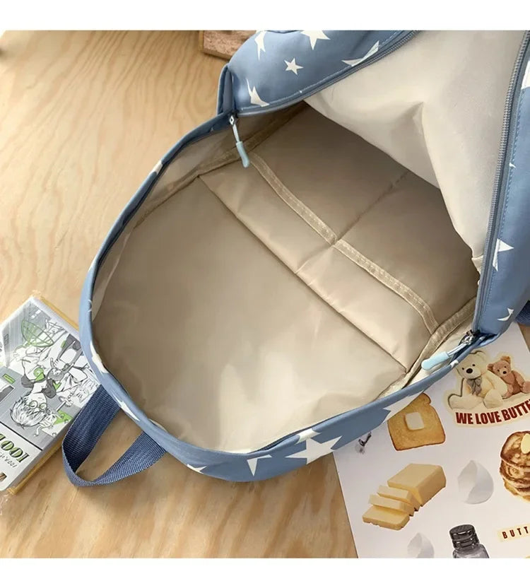 Star Backpack for Women Men 17 Inch Star Laptop Backpack College Bag Cute Travel Backpack Student Back To School Casual Bookbag