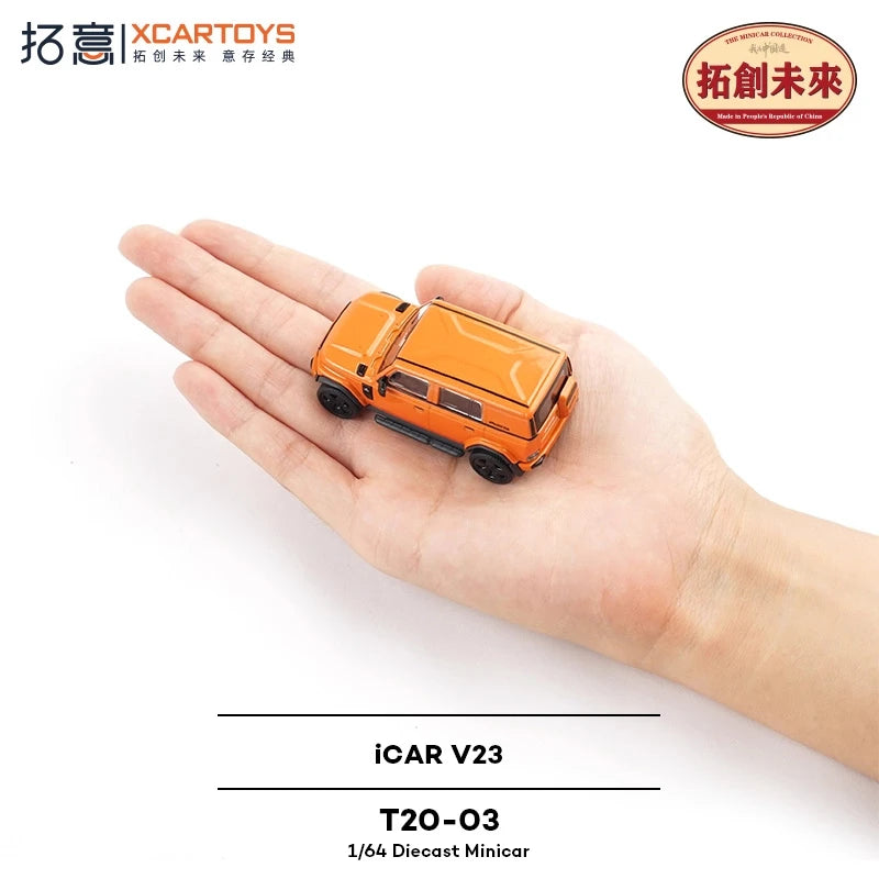 Xcartoys 1:64 iCAR V23 green / silver / orange Alloy Vehicle Car Model