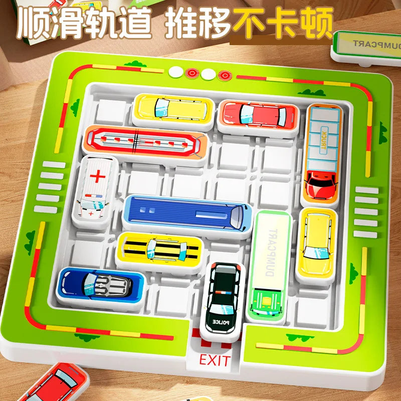 Training for children's thinking on moving cars out of storage, overcoming challenges and breaking through with small cars