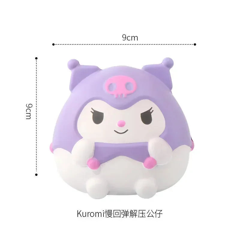 Sanrio Kawaii Melody Decompression Kuromi Cinnamoroll Stress Relief Squishy Anime Cartoon Children's Hand Pinch Toy Healing Gift
