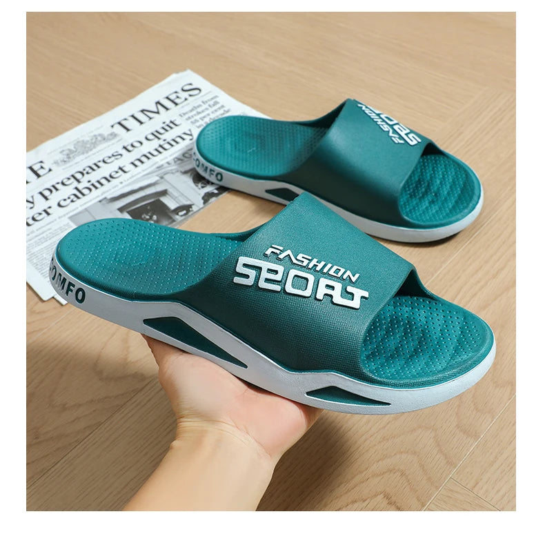 Slippers for men can be worn externally in summer. Trendy bathroom, bathroom, non-skid home, indoor, and home sandals for men - Belvar