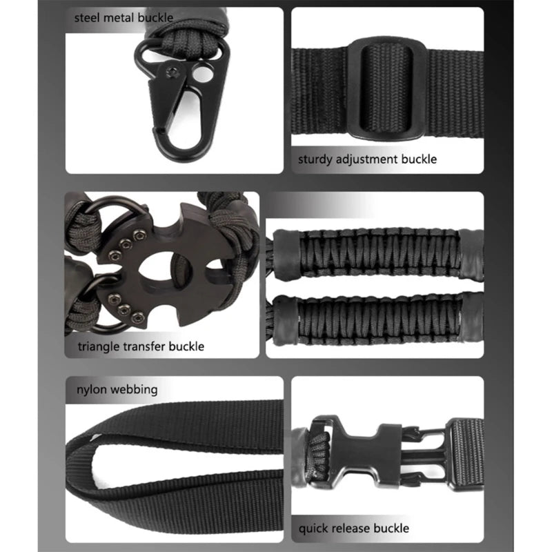 Rifles Sling Airsoft Guns Sling 1 Point Strap Sport Sling Shoulder Strap Practical Nylon Sling Adjustable Outdoors Sport