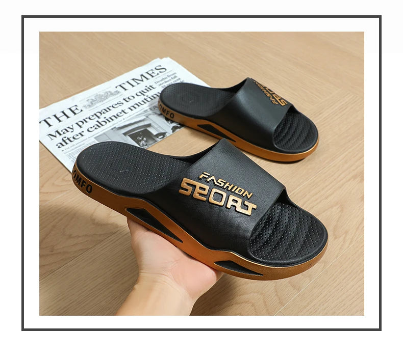 Slippers for men can be worn externally in summer. Trendy bathroom, bathroom, non-skid home, indoor, and home sandals for men - Belvar