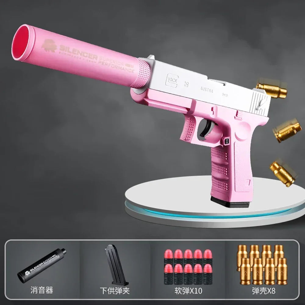 2025Newest Shell Ejecting Airsoft Pistol Soft Bullet Toy Gun Weapon Children Armas Shoot Outdoor Game Boys gift