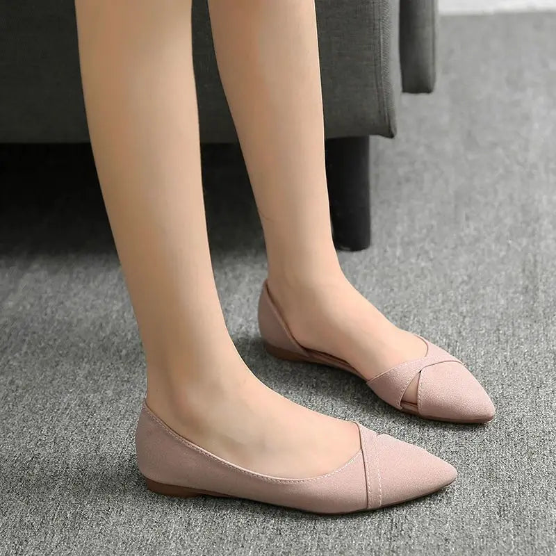 Shoes for Women Evening Woman Flats Pointed Toe Pink Slip-on Popular Elegant and Fashionable Summer 2024 High Quality Fashion 39 - Belvar