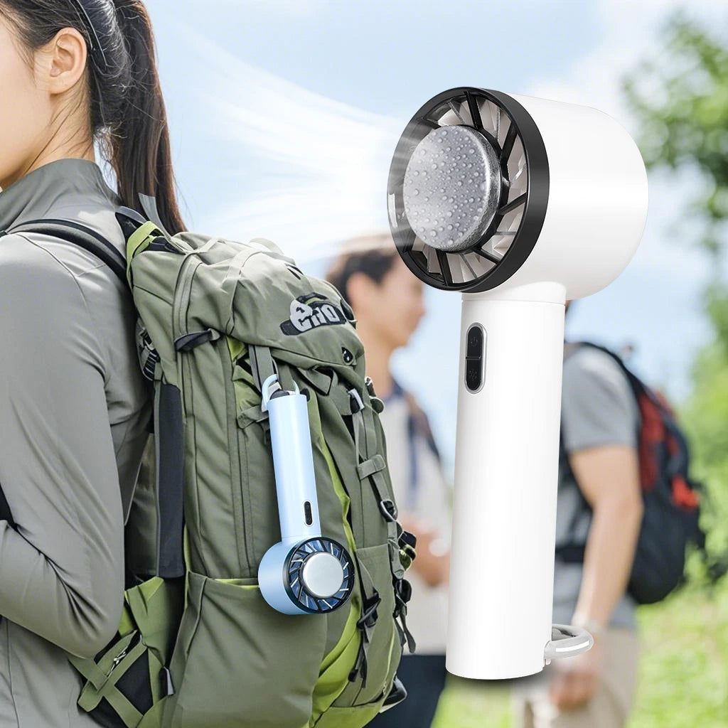 Portable Hand Fan Cooling refrigeration Hanging backpack small fan outdoor 2000mAh usb Rechargeable Handheld Fan