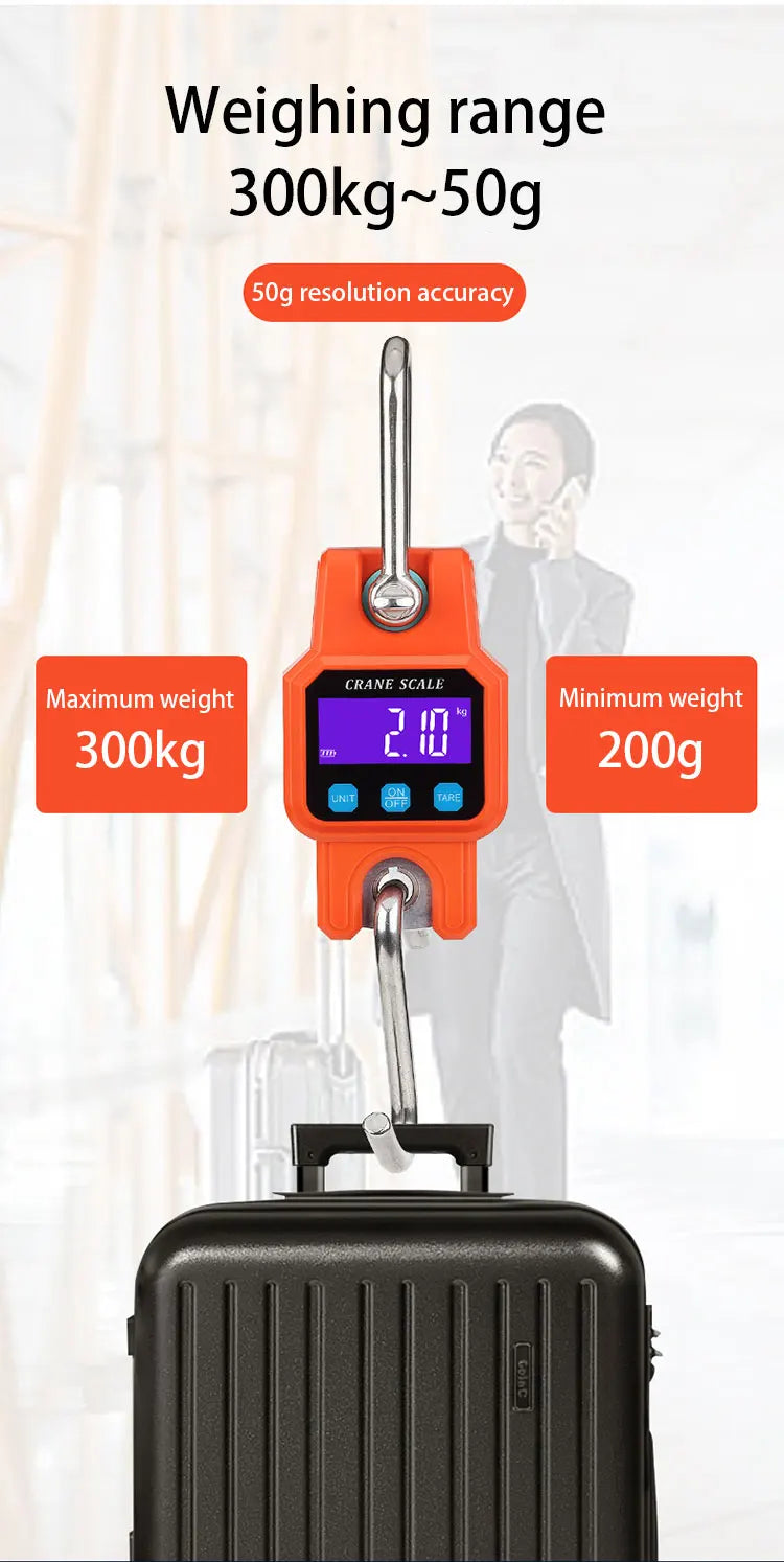 WeiHeng C06 Portable Electronic Hook Scale Charging Bluetooth Mini Lifting Scale For Household Use