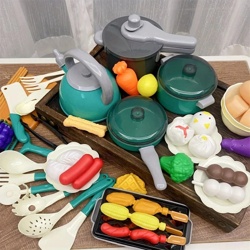 Kitchen Toys Set for Children,28pcs Simulated Kitchen Toy Pretend Play Kitchen Accessories Cooking Toys for Kids Girls Gifts