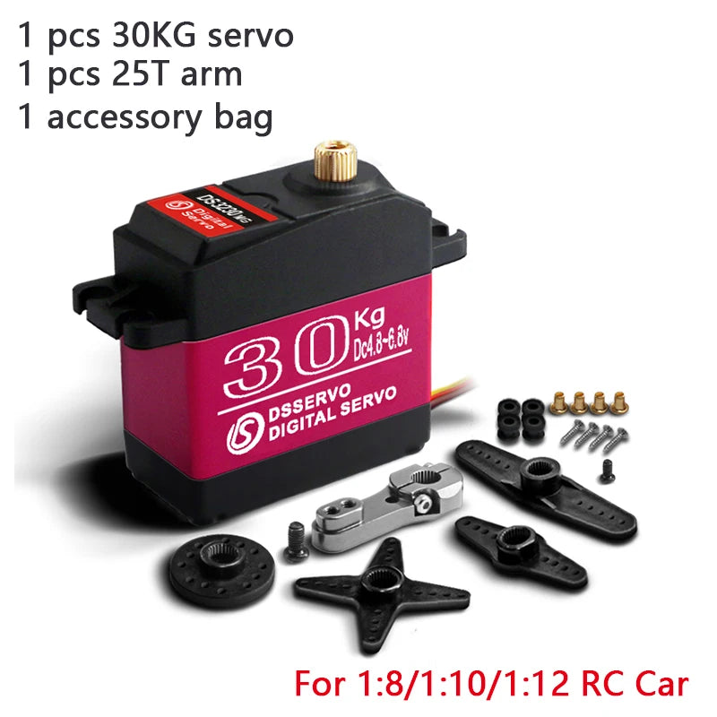 1X Waterproof Servo 20Kg 25Kg 30Kg 35Kg 40Kg High Speed servo Metal Gear Digital Servo RC Baja Servo For 1/8 1/10 Scale RC Cars