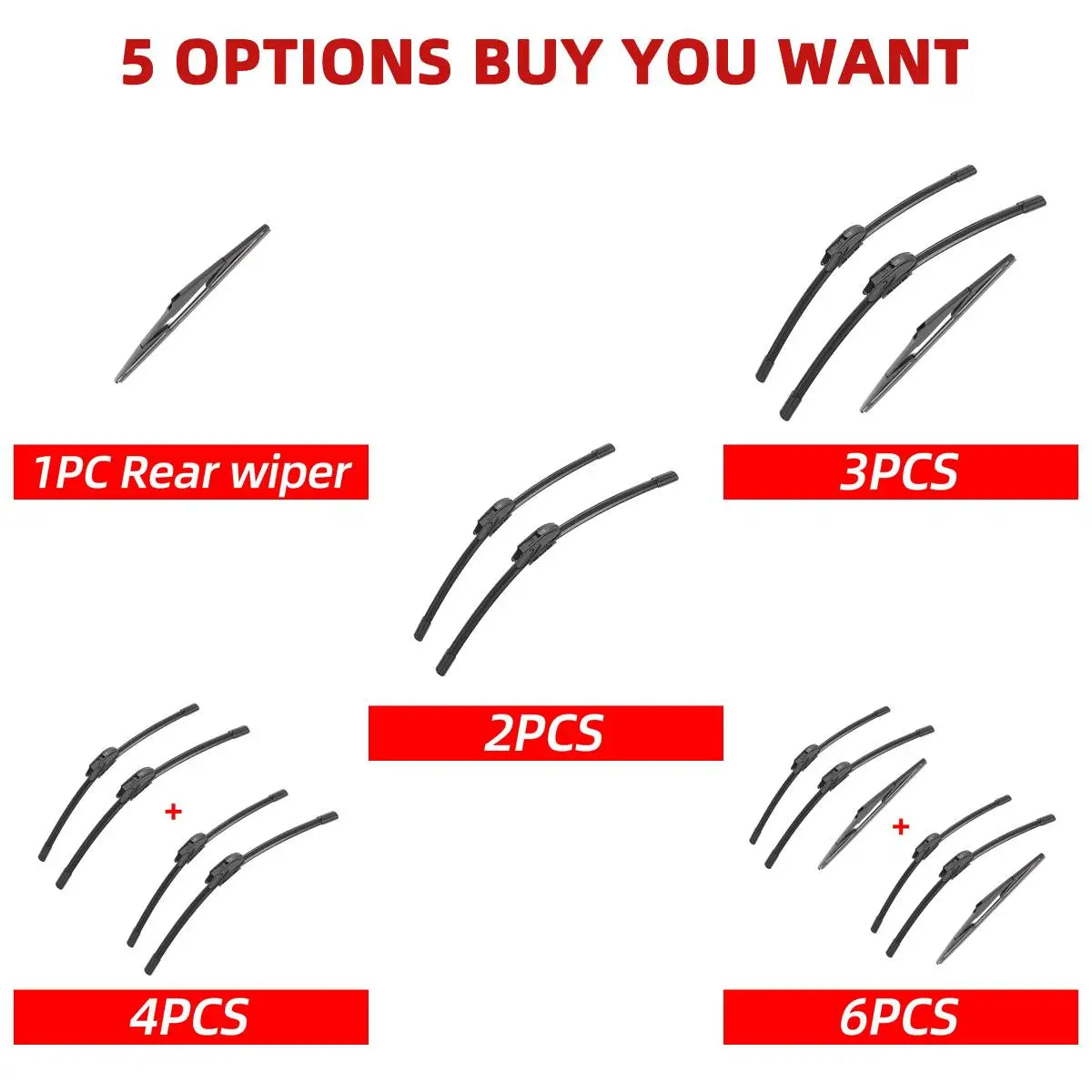 1/2/3/4/6PCS Car Wiper For Mazda 3 BL Hatchback 2010-2013 Front Rear Wiper Blades Brushes Auto Accessories 2010 2011 2012 2013