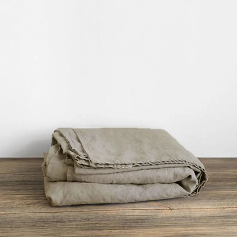 Washed Linen Bed Sheets, Natural Linen Bed Sheets, 1-Piece Set, Breathable and Super Soft Bedding (Excluding Pillowcases)