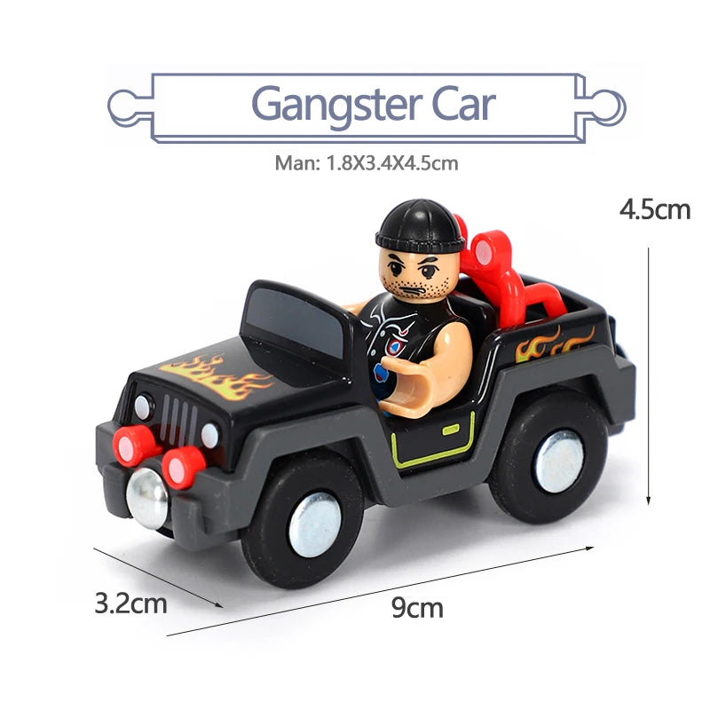 Variety Of Optional Track Magnetic Cars Multi-Purpose Vehicles Compatible Brand Wooden Scene Track Car Toys Children's Gifts W09