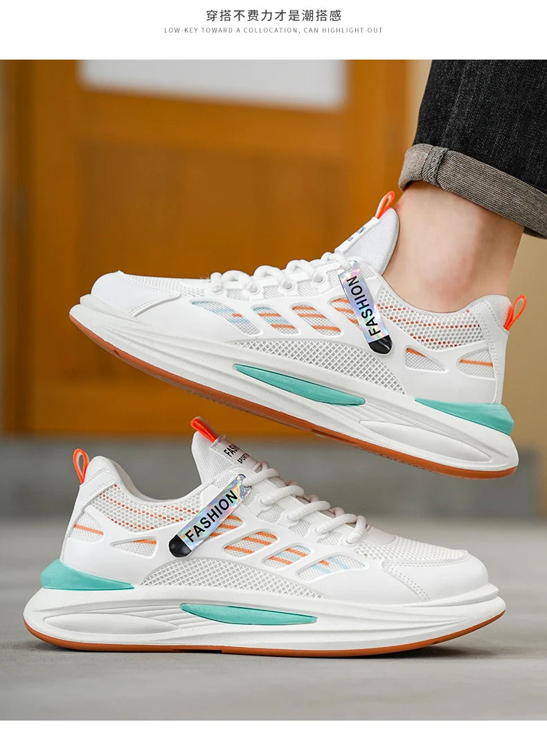 Shoes Men's 2025 Autumn New Lightweight Non-slip Fashion Trend All-match Casual Soft Bottom Shock Absorption Running Sports - Belvar