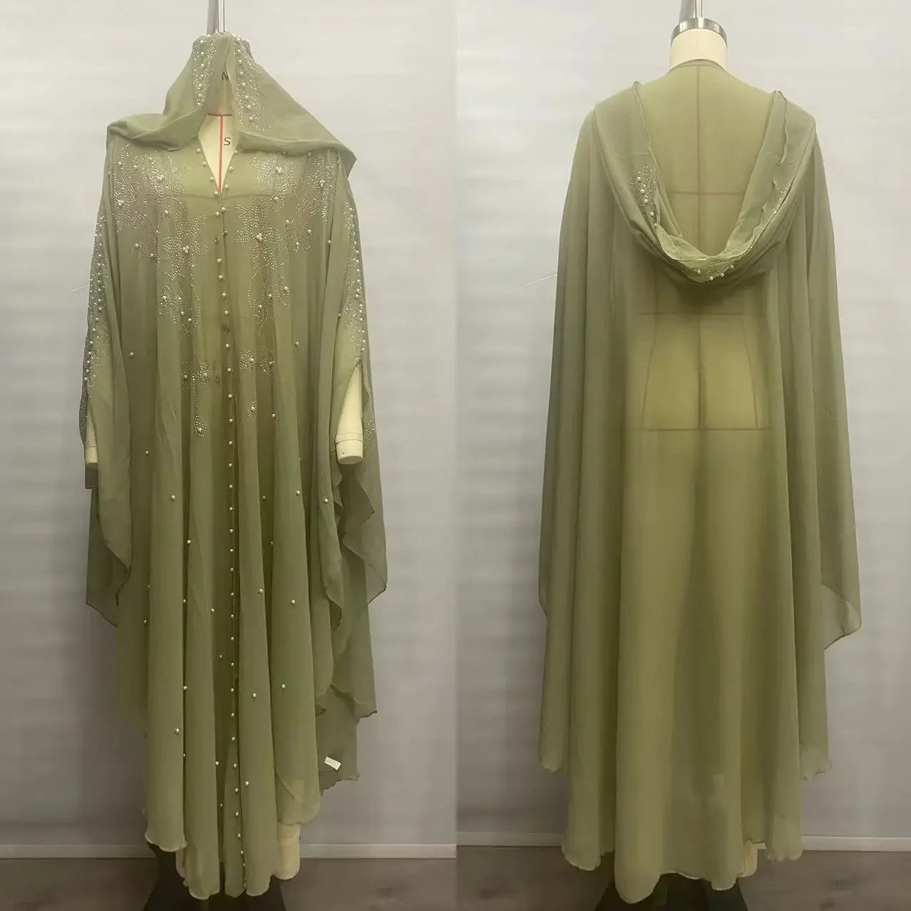 Thin Hooded Cloak Women Clothing Cape Dress Fashion Clothes Vintage Streetwear Ponchos Coats Jackets Bling Diamond Party