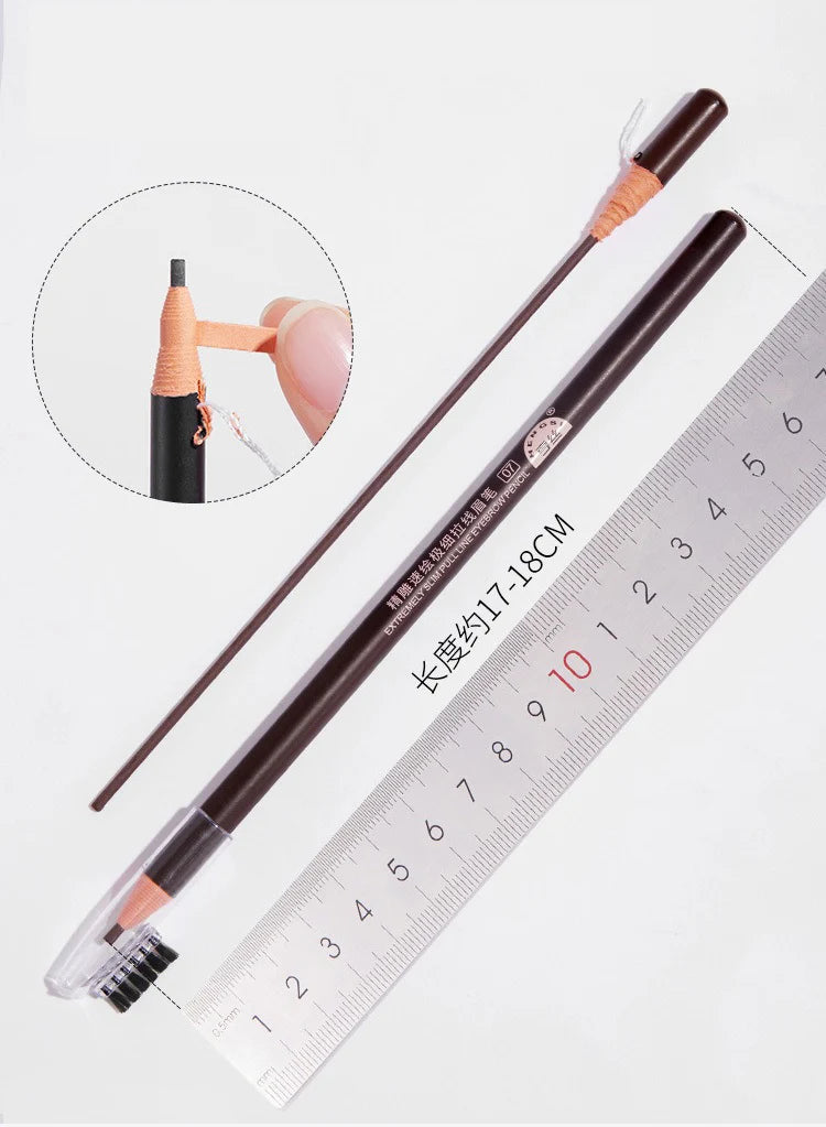 1/3/5/10pcs Ultra-fine Eyebrow Pencil 2mm Line Smooth Soft Eyebrow Pencil Brown Waterproof Long Lasting Make-up Pen with Brush
