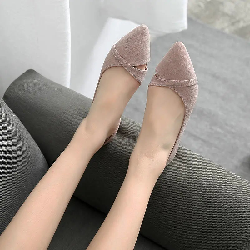 Shoes for Women Evening Woman Flats Pointed Toe Pink Slip-on Popular Elegant and Fashionable Summer 2024 High Quality Fashion 39 - Belvar
