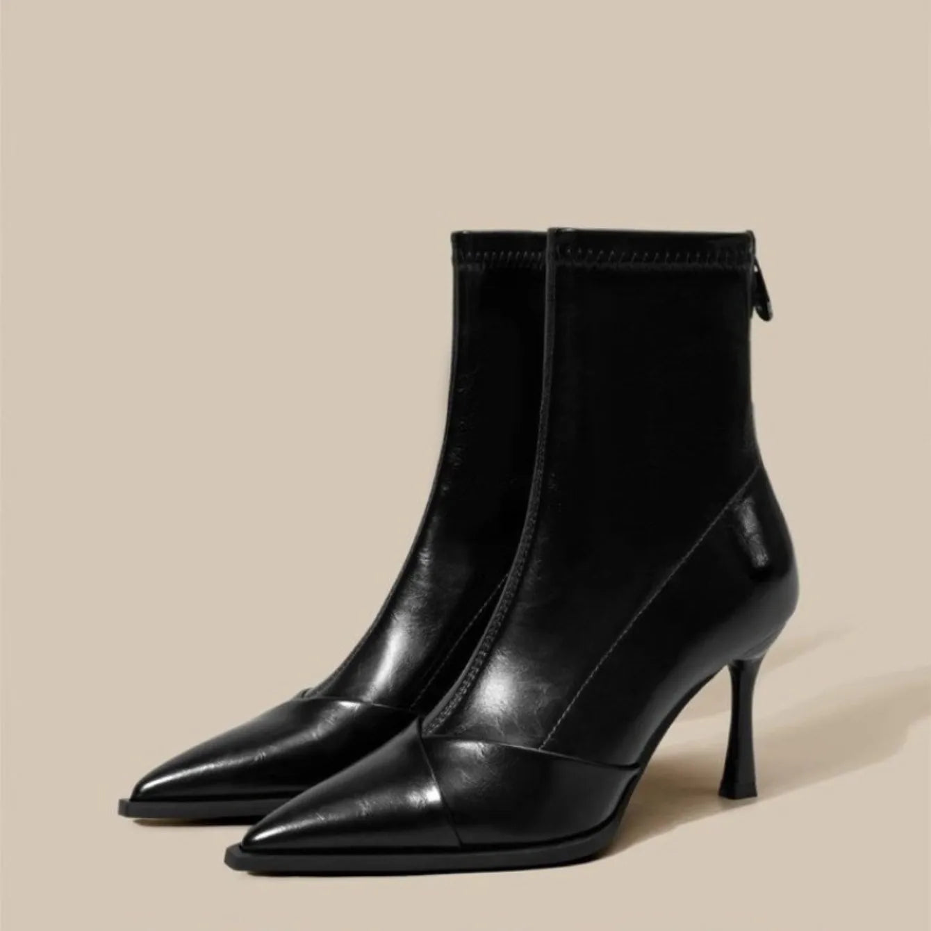 Women's Shoes High Heel Slim Ankle Boots Fashion Elegant Pointed Toe Short Booties 2025 Spring Autumn Laides Street Style Shoes