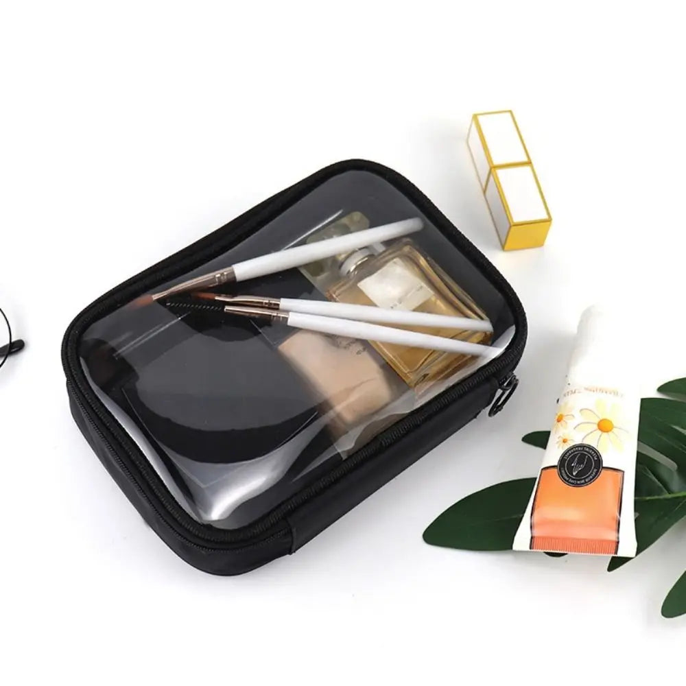 Travel Zipper Clear Makeup Beauty Wash Organizer Waterproof Transparent Cosmetic Bag Women Make Up Case Bath Toiletry Bags Kit