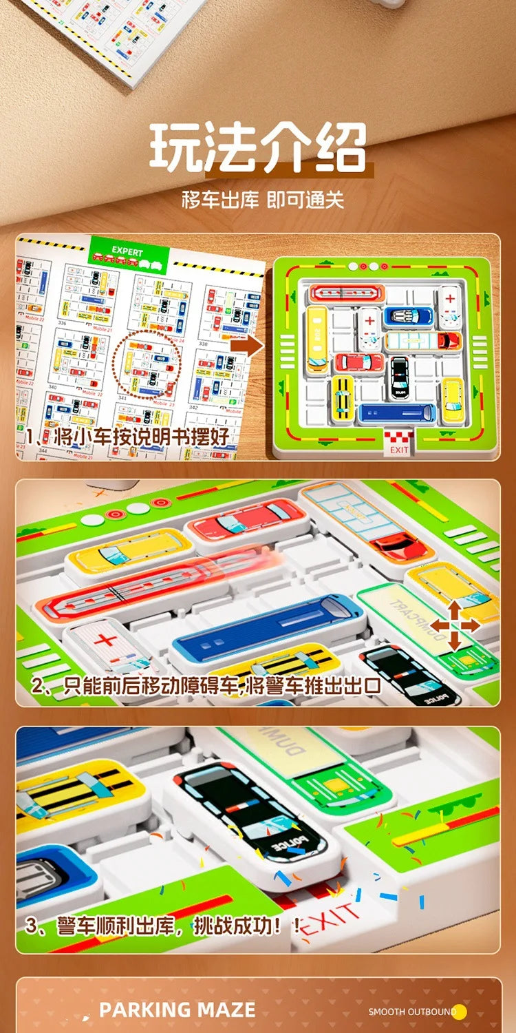 Training for children's thinking on moving cars out of storage, overcoming challenges and breaking through with small cars