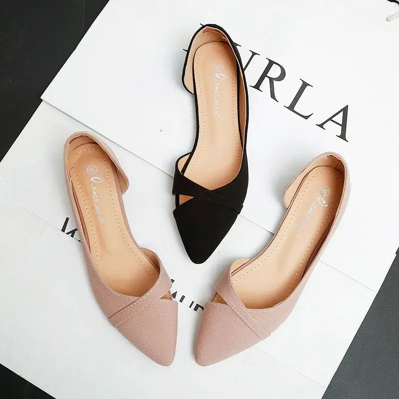 Shoes for Women Evening Woman Flats Pointed Toe Pink Slip-on Popular Elegant and Fashionable Summer 2024 High Quality Fashion 39 - Belvar