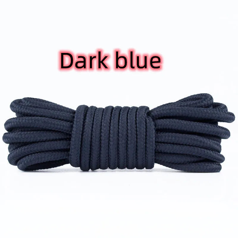 2pcs/ Pair Round Solid Polyester Black Brown Shoelaces For Marten Boot Women Men Outdoor Hiking Boots Sports Shoes Lace Strings