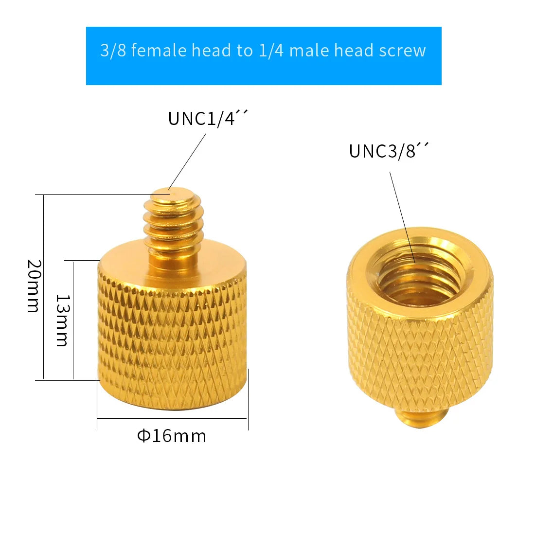 1/4 3/8 5/8"-27 M6 M5 M4 M10 Screw Converter Adapter Male Female for Tripod Microphone Flash Lights Projector SLR Camera Mount