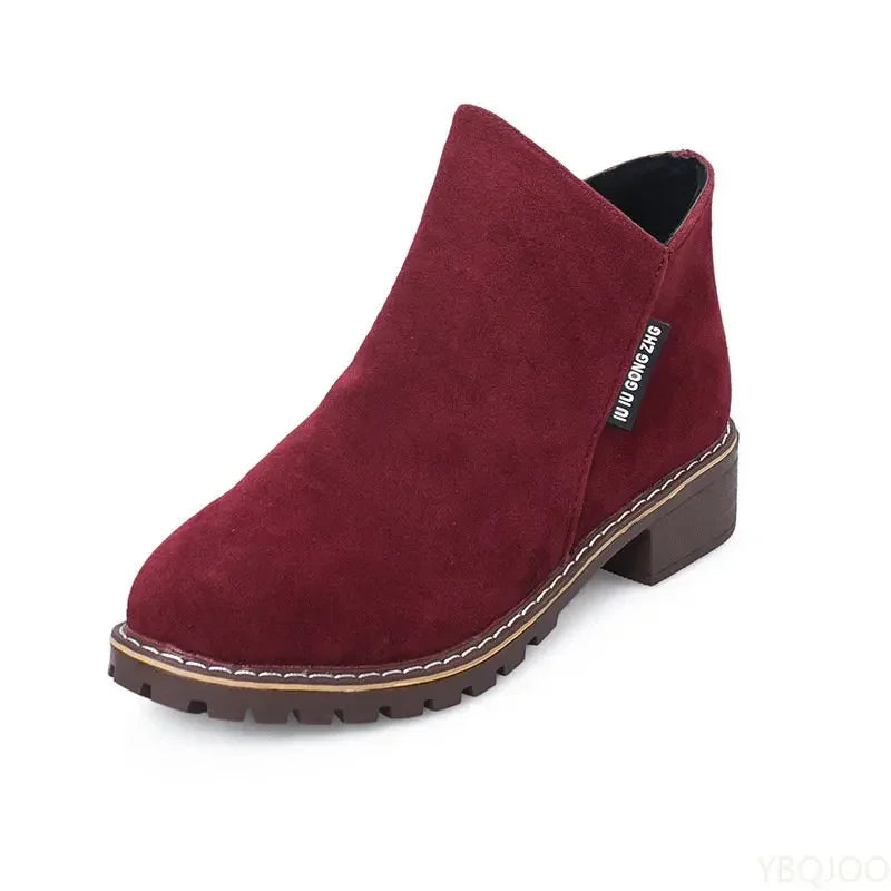 Shoes Women 2022 Fashion Thick Sole Ankle Boots Comfortable Plus Size Snow Boots for Women Female Platform Boots Botas De Mujer - Belvar