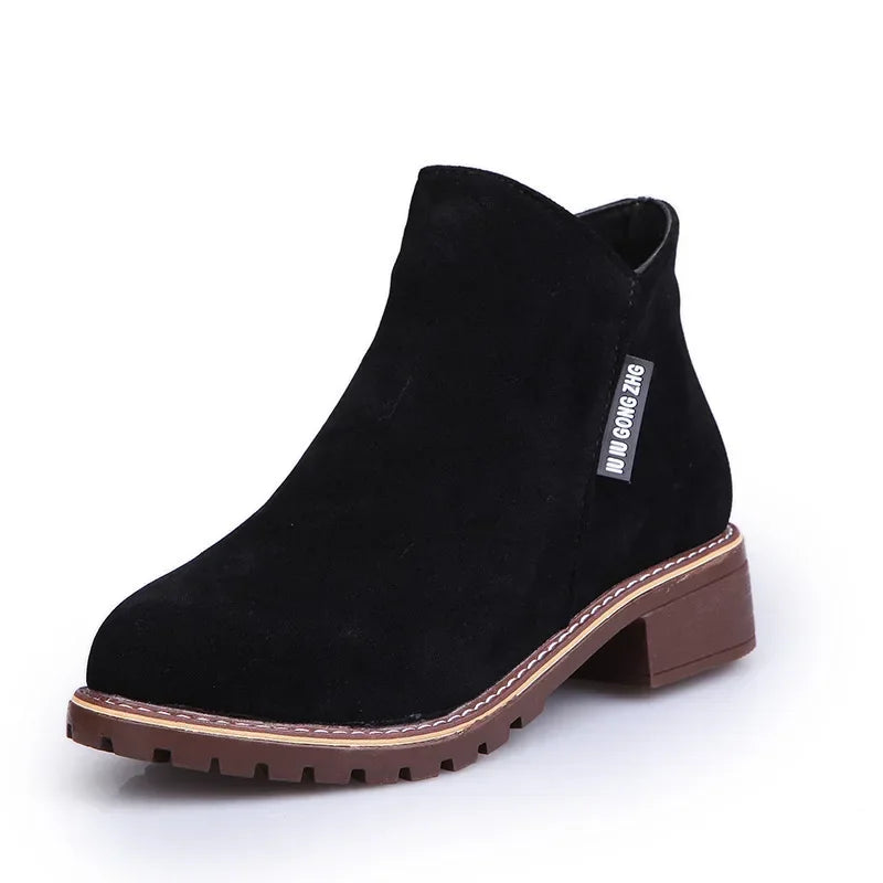 Shoes Women 2022 Fashion Thick Sole Ankle Boots Comfortable Plus Size Snow Boots for Women Female Platform Boots Botas De Mujer - Belvar