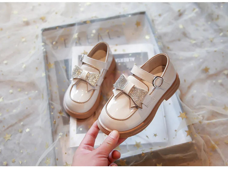 Kids Casual Shoes Children‘s Leather Shoes for Toddlers Girls Party Flats Kids Loafers Bowtie Shoes for Kids Girls Lolita Shoes - Belvar