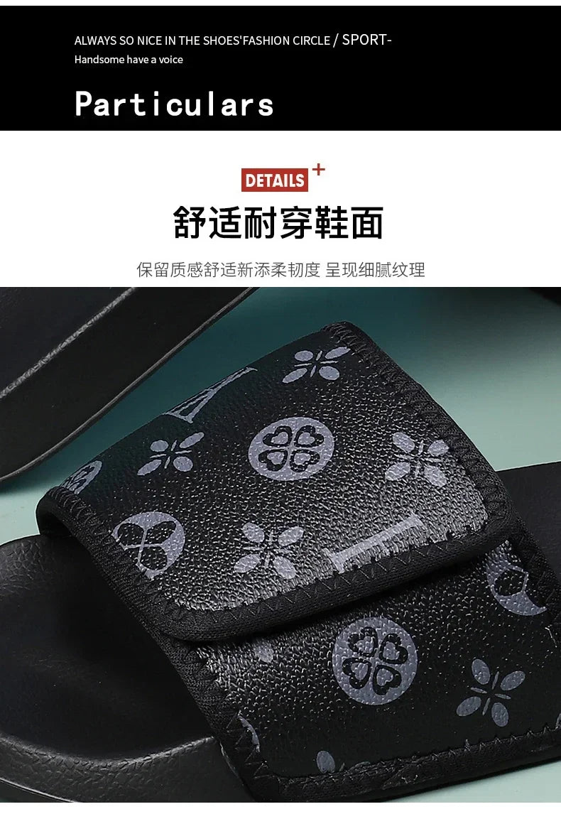 Slides Shoes for Men 2024 Slippers House Man Comfortable Men's Sandal Living Room Slippers Walk Around Home Flip Flop Slipper - Belvar