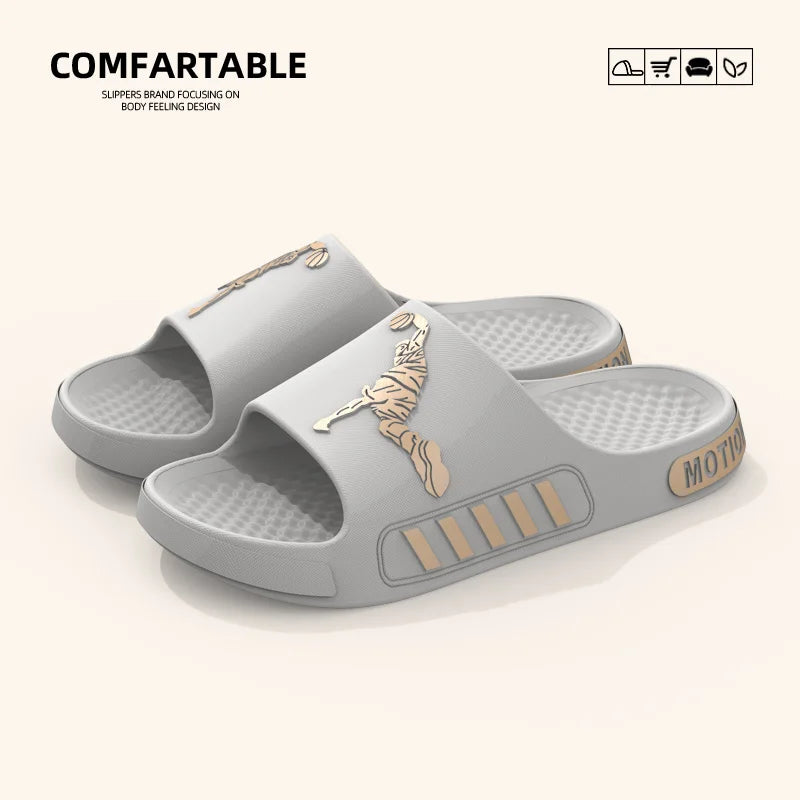 Men's slippers for outdoor wear, summer home, thick soled shower, anti slip sports, cool slippers for cooldown - Belvar
