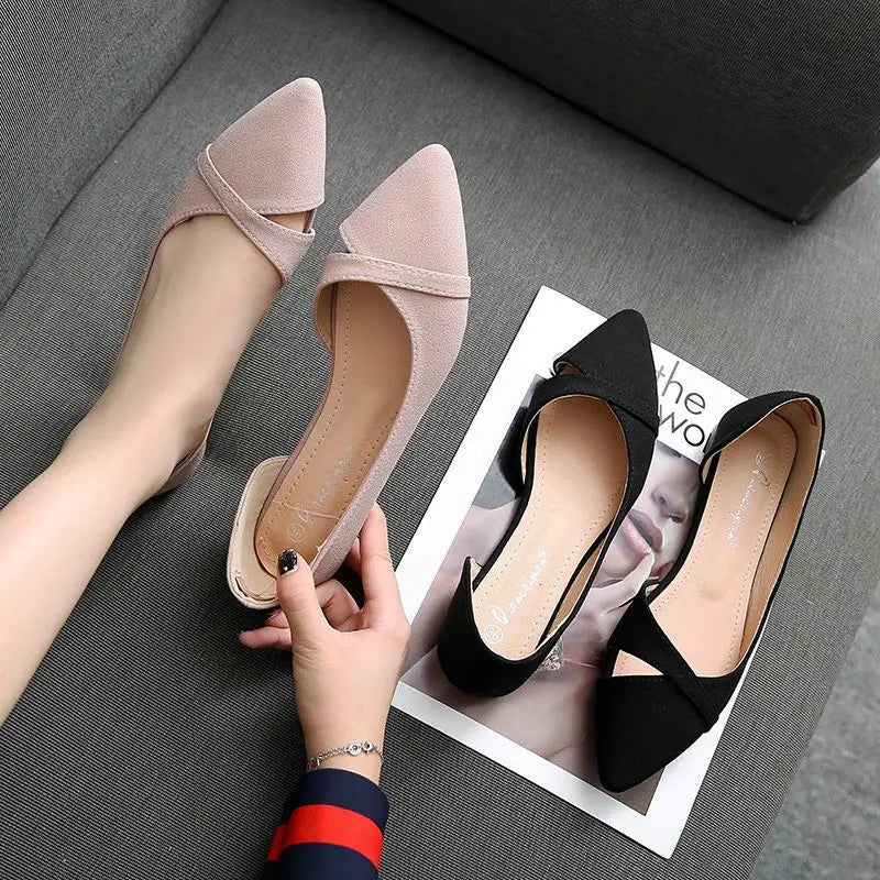 Shoes for Women Evening Woman Flats Pointed Toe Pink Slip-on Popular Elegant and Fashionable Summer 2024 High Quality Fashion 39 - Belvar